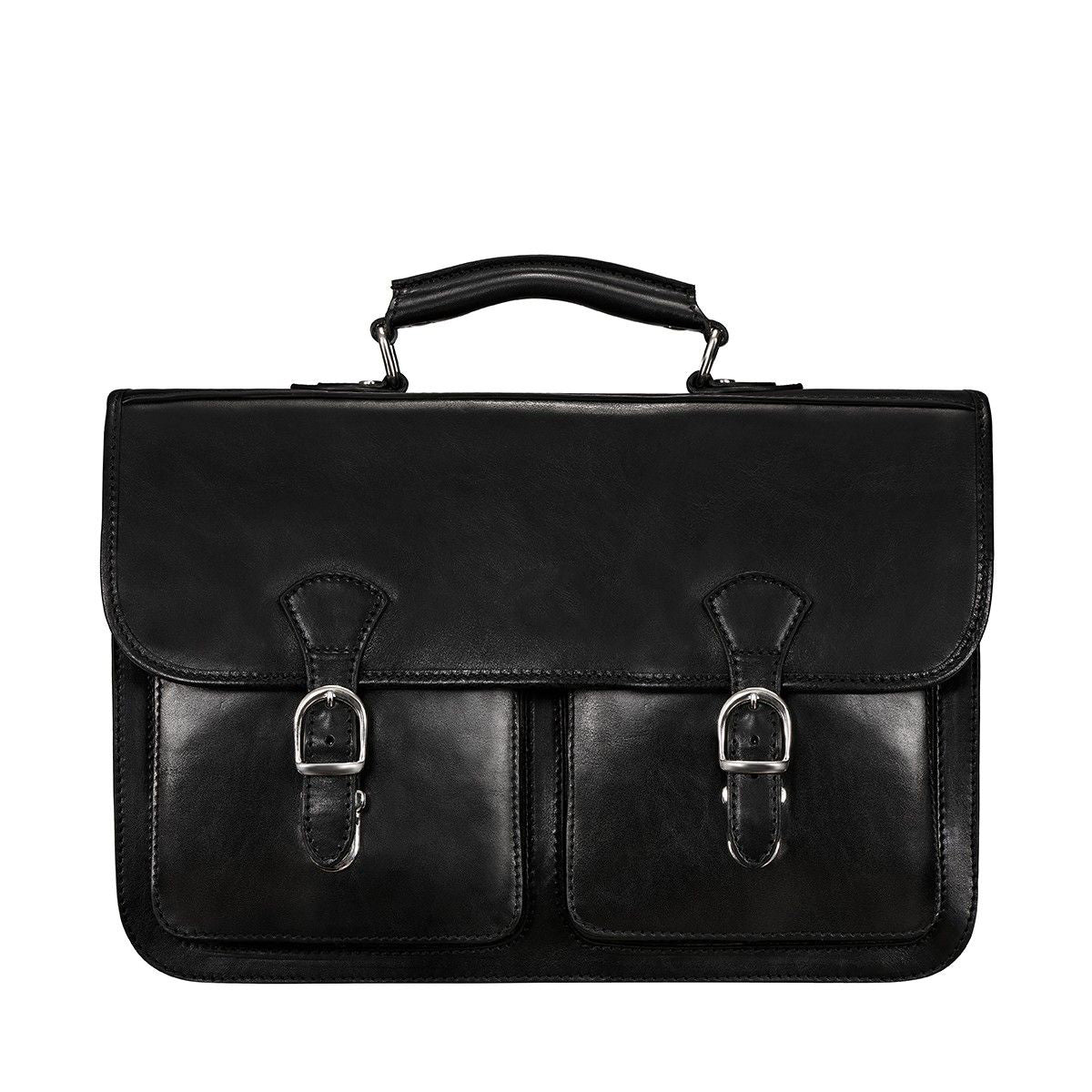 Handmade Genuine Leather Laptop Satchel – Fits 16" MacBook Pro