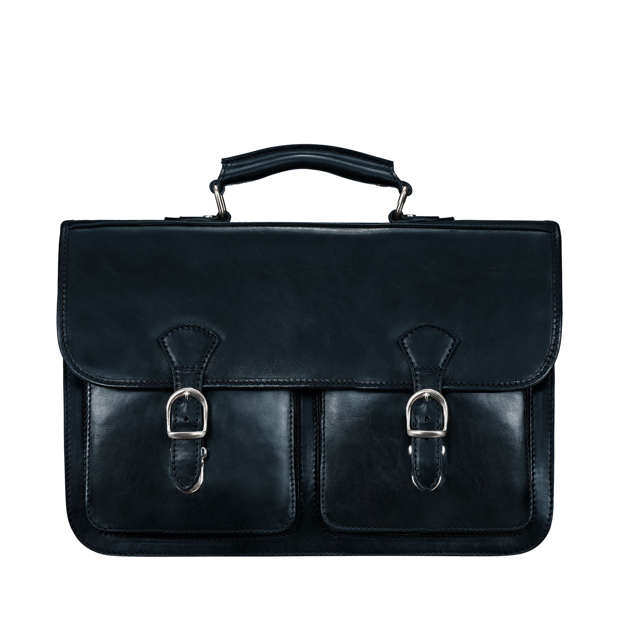 Handmade Genuine Leather Laptop Satchel – Fits 16" MacBook Pro
