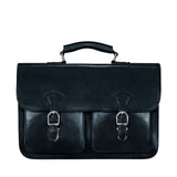 Handmade Genuine Leather Laptop Satchel – Fits 16" MacBook Pro