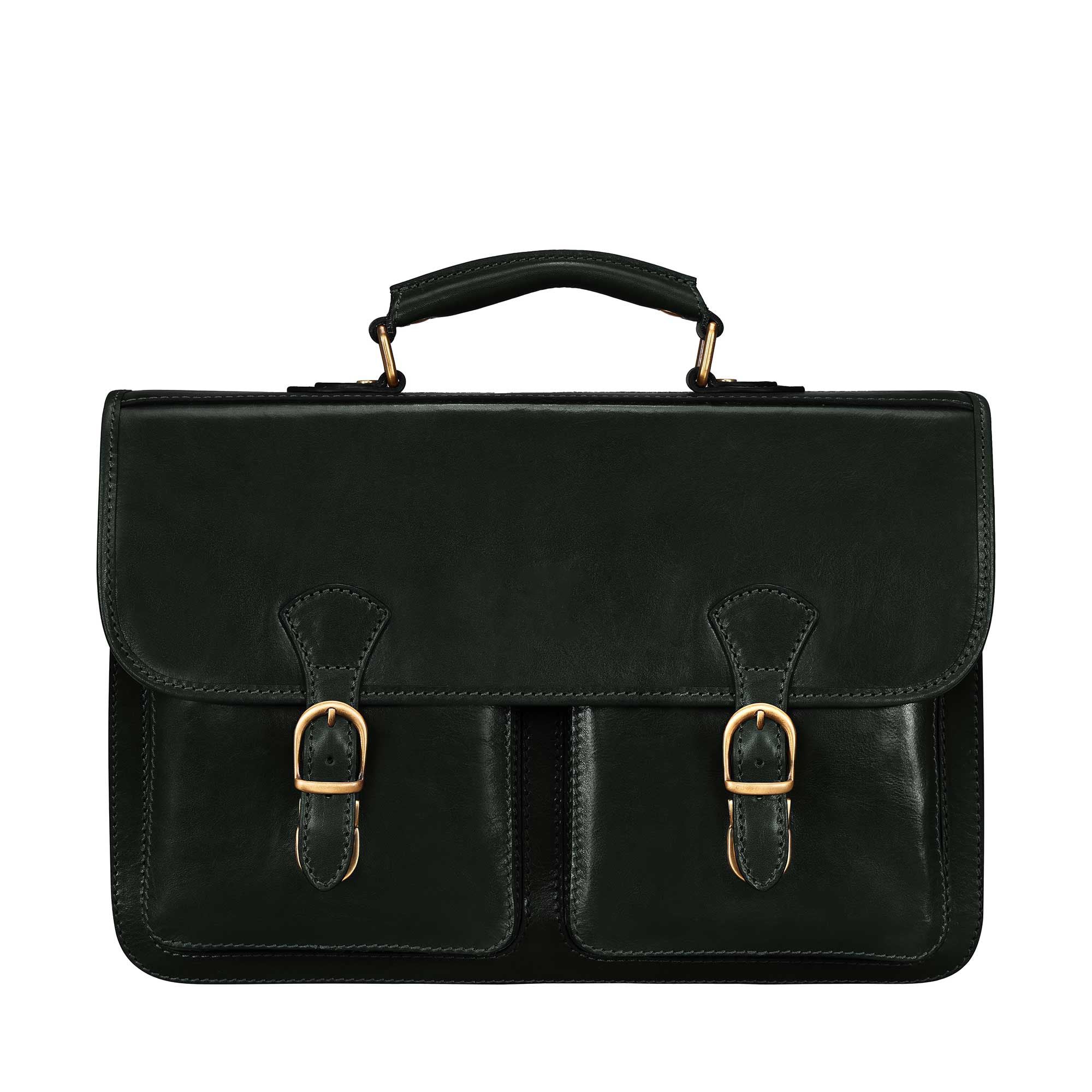 Handmade Genuine Leather Laptop Satchel – Fits 16" MacBook Pro