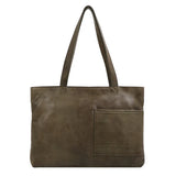 Handmade Genuine Leather Tote Bag Green
