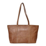 Handmade Genuine Leather Tote Bag Inside Brown