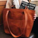 Suburban Handmade Genuine Leather Tote Bag style