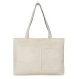 Handmade Genuine Leather Tote Bag white
