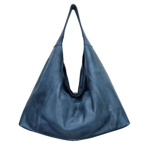 Handmade Genuine Leather Tote blue women 