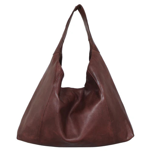 Handmade Genuine Leather Tote dark red women 