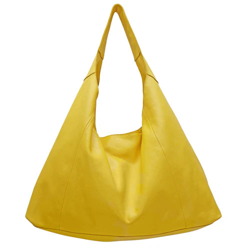 Handmade Genuine Leather Tote yellow women