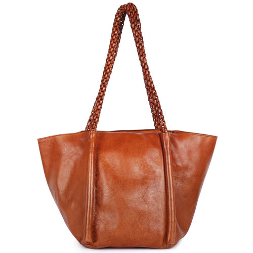 Wander Handmade Genuine Leather Tote Bag Brown