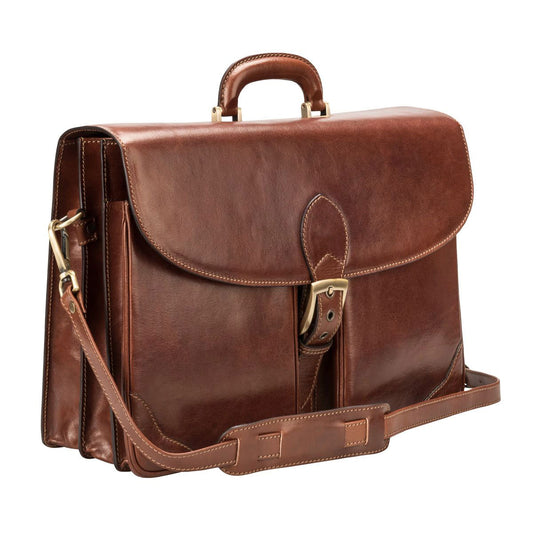 The Gladiator Handmade Large Men's Genuine Leather Briefcase