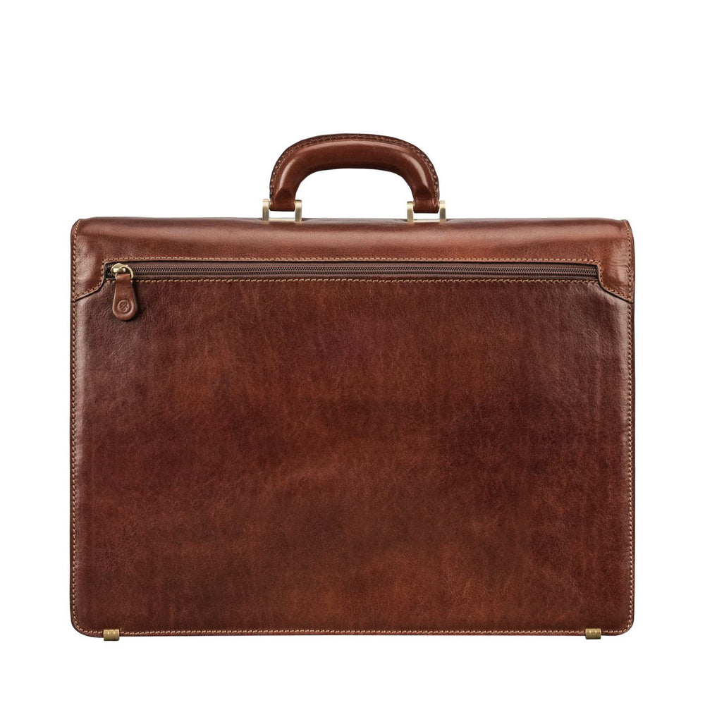 Handmade Large Men's Genuine Leather Briefcase
