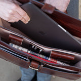 Handmade Large Men's Genuine Leather Briefcase