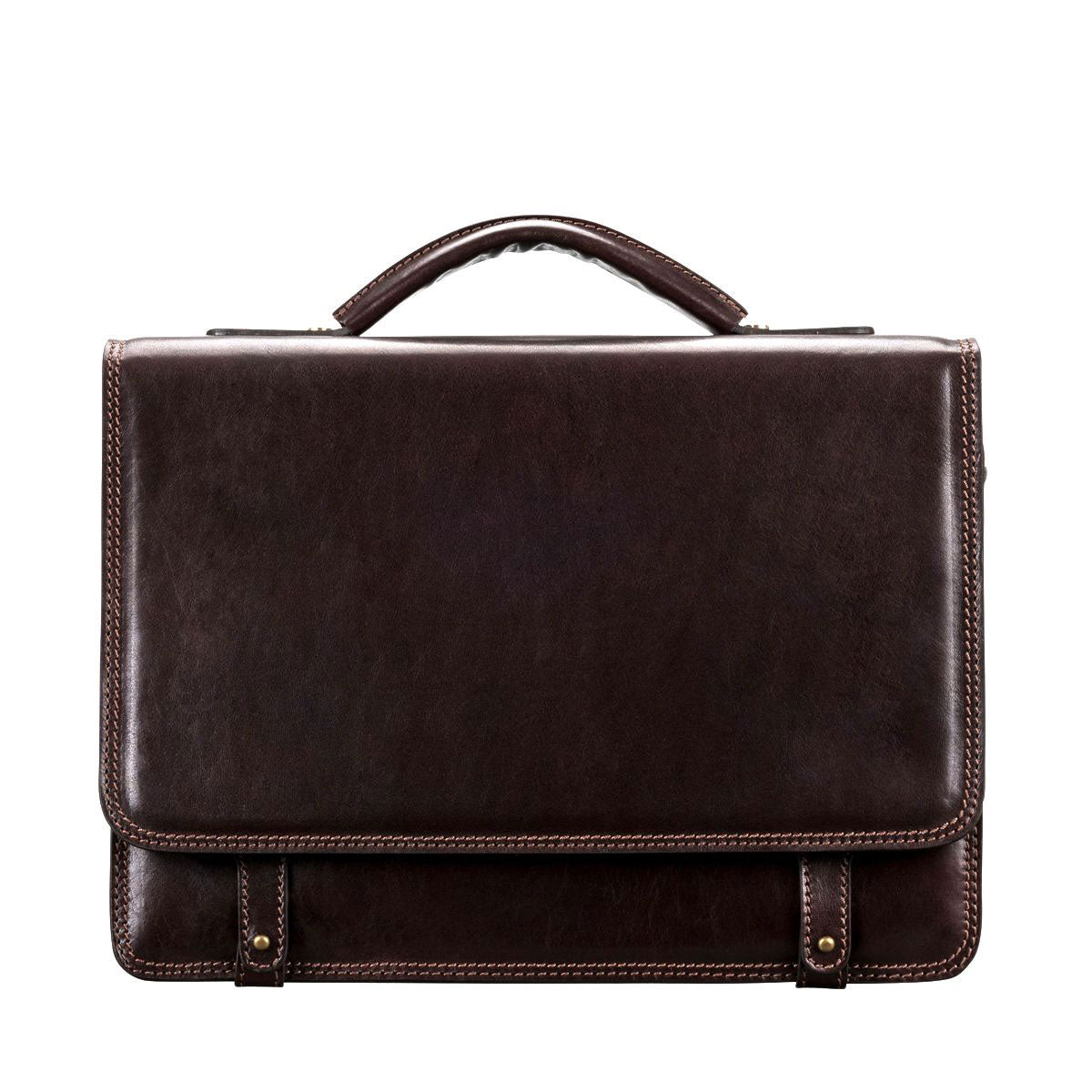 Handmade Men's Genuine Leather Briefcase Bag