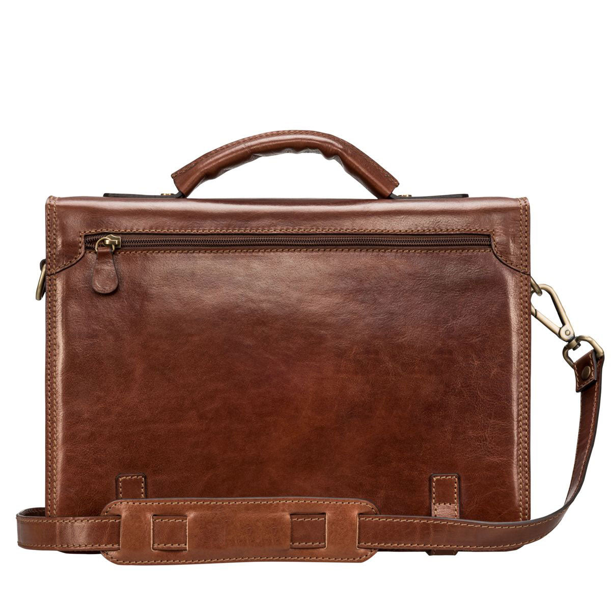 Handmade Men's Genuine Leather Briefcase Bag