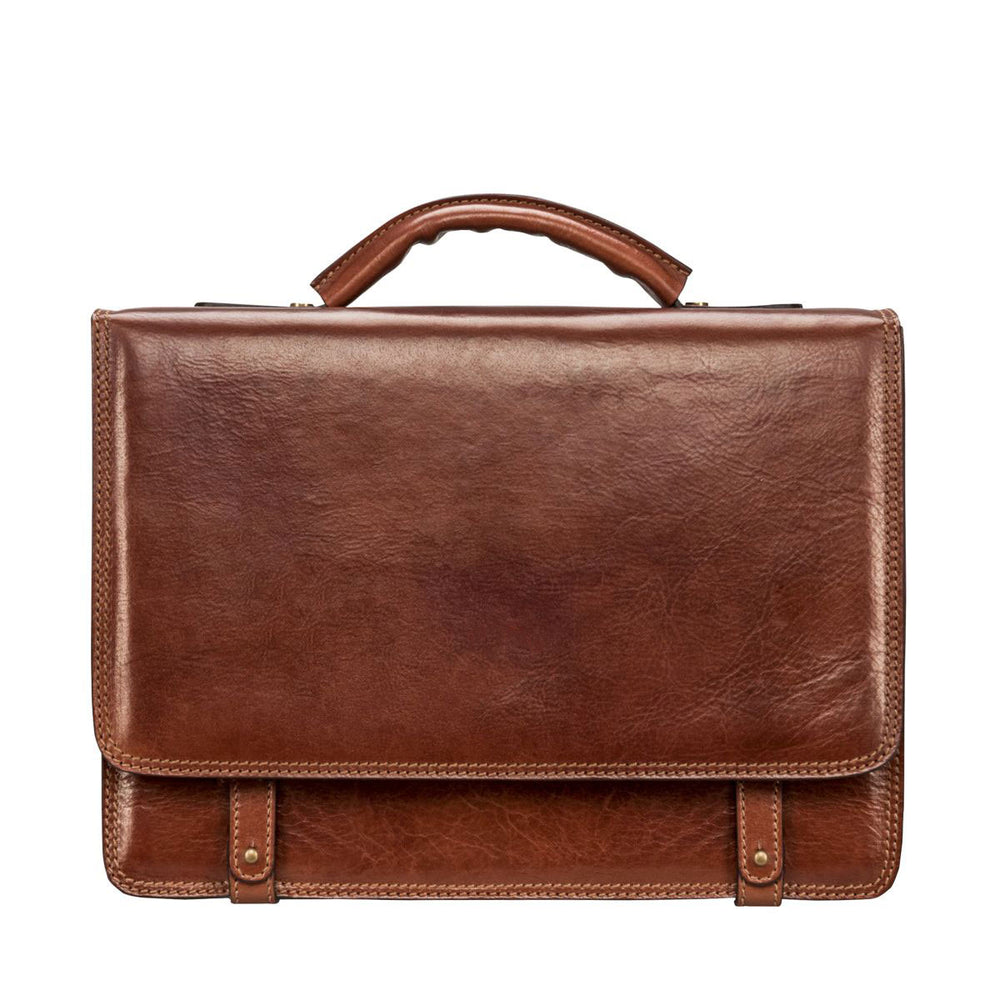 Handmade Men's Genuine Leather Briefcase Bag