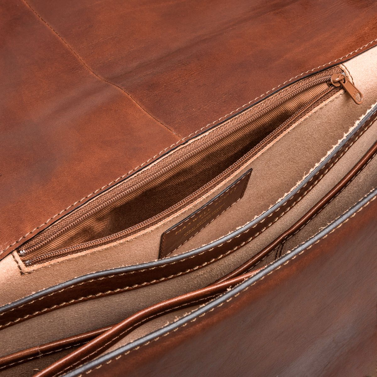 Handmade Men's Genuine Leather Briefcase Bag