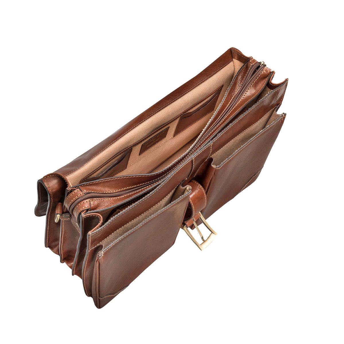 Handmade Large Men's Genuine Leather Briefcase