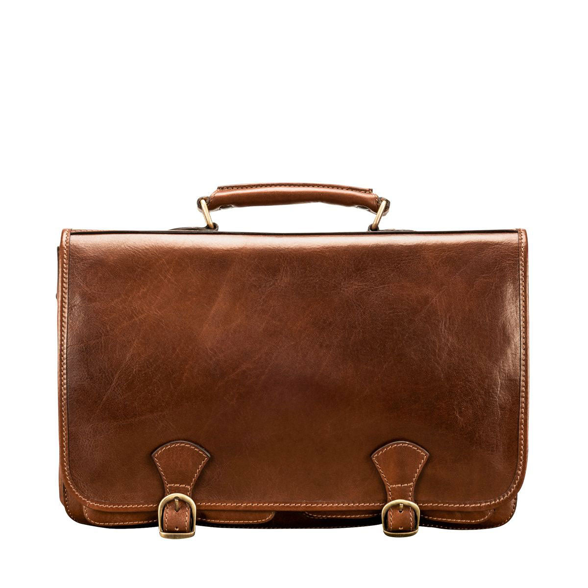 The Conqueror Handmade Men's Genuine Leather Satchel Briefcase