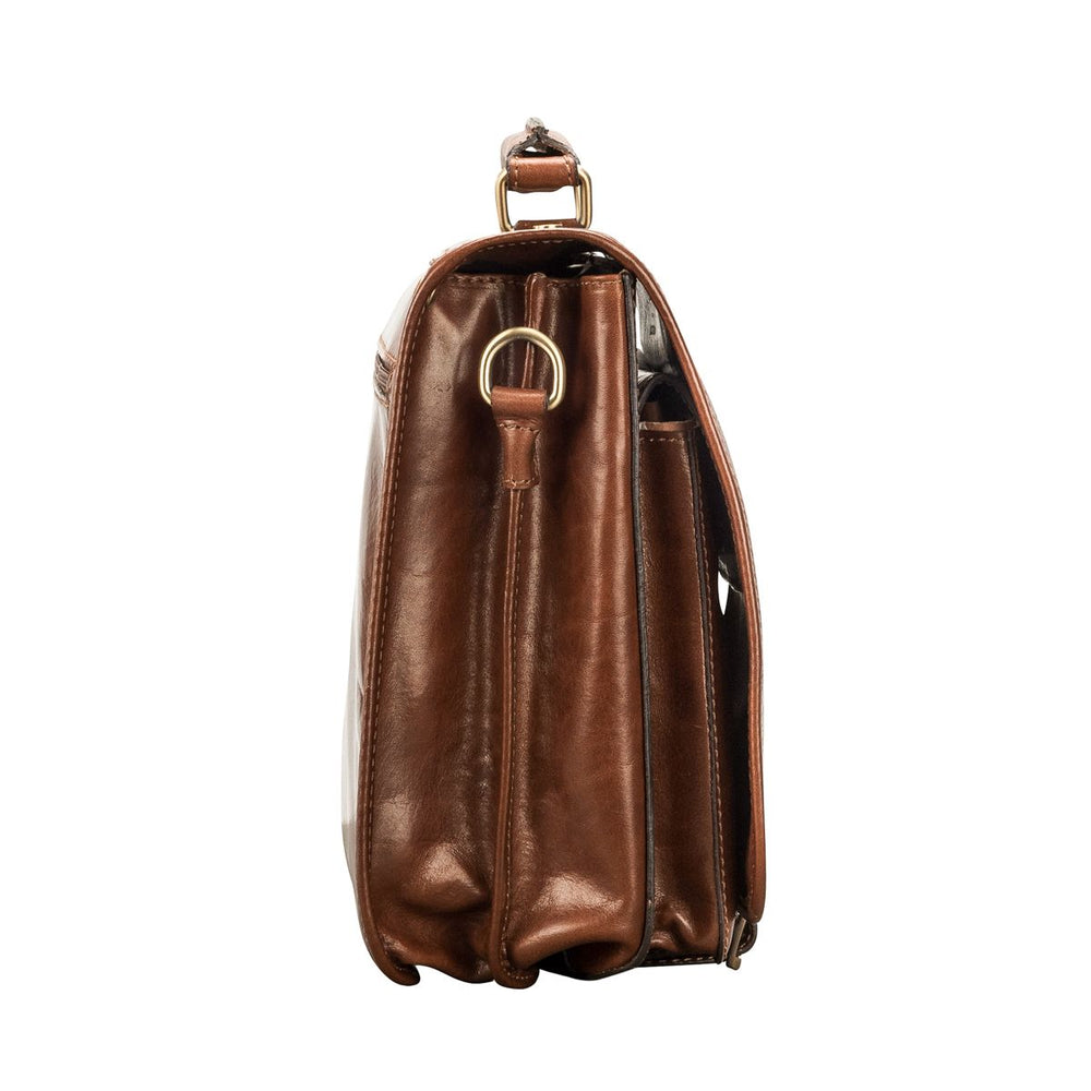 The Conqueror Handmade Men's Genuine Leather Satchel Briefcase