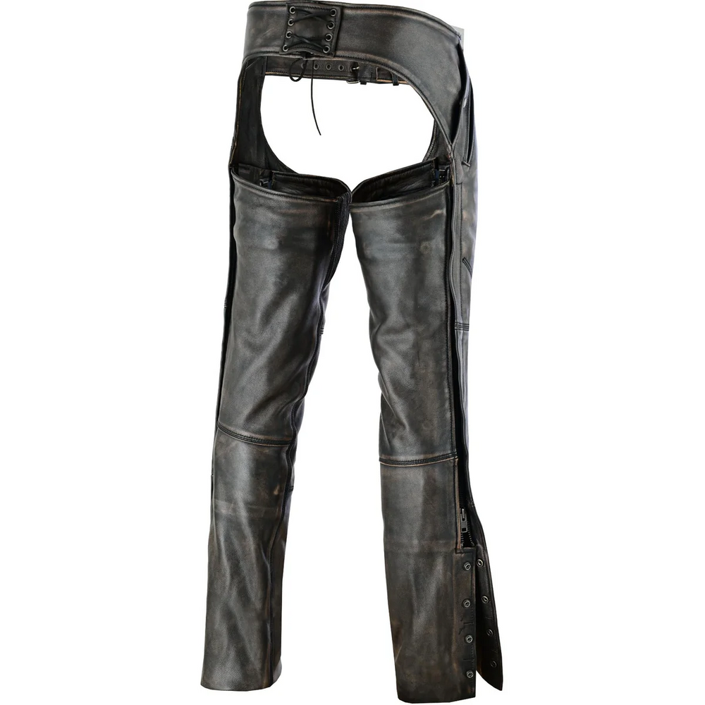 Iron Maverick Unisex Genuine Leather Motorcycle Chaps