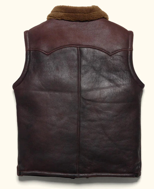 Men’s Shearling Leather Vest – Turkish Sheepskin Western Vest