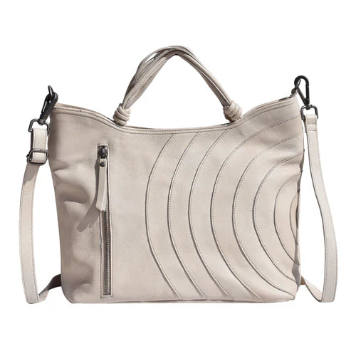 Joplin Handmade Genuine Leather Crossbody Bag white