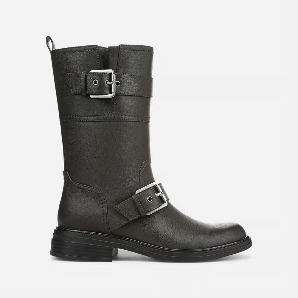Latoya Women's Faux Leather Moto Mid-Calf Boot