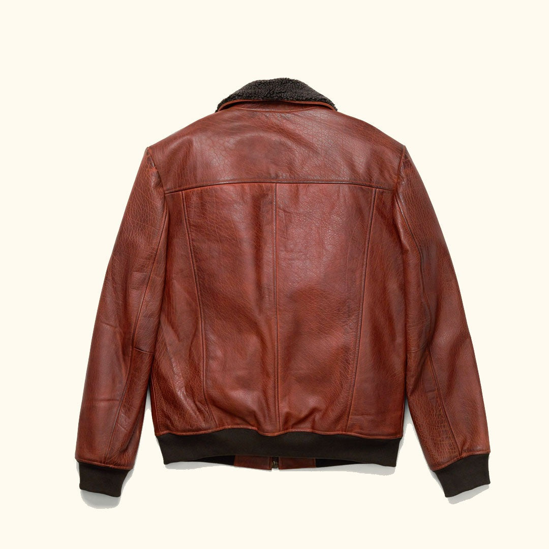 Limited Maverick Genuine Leather Bomber Jacket