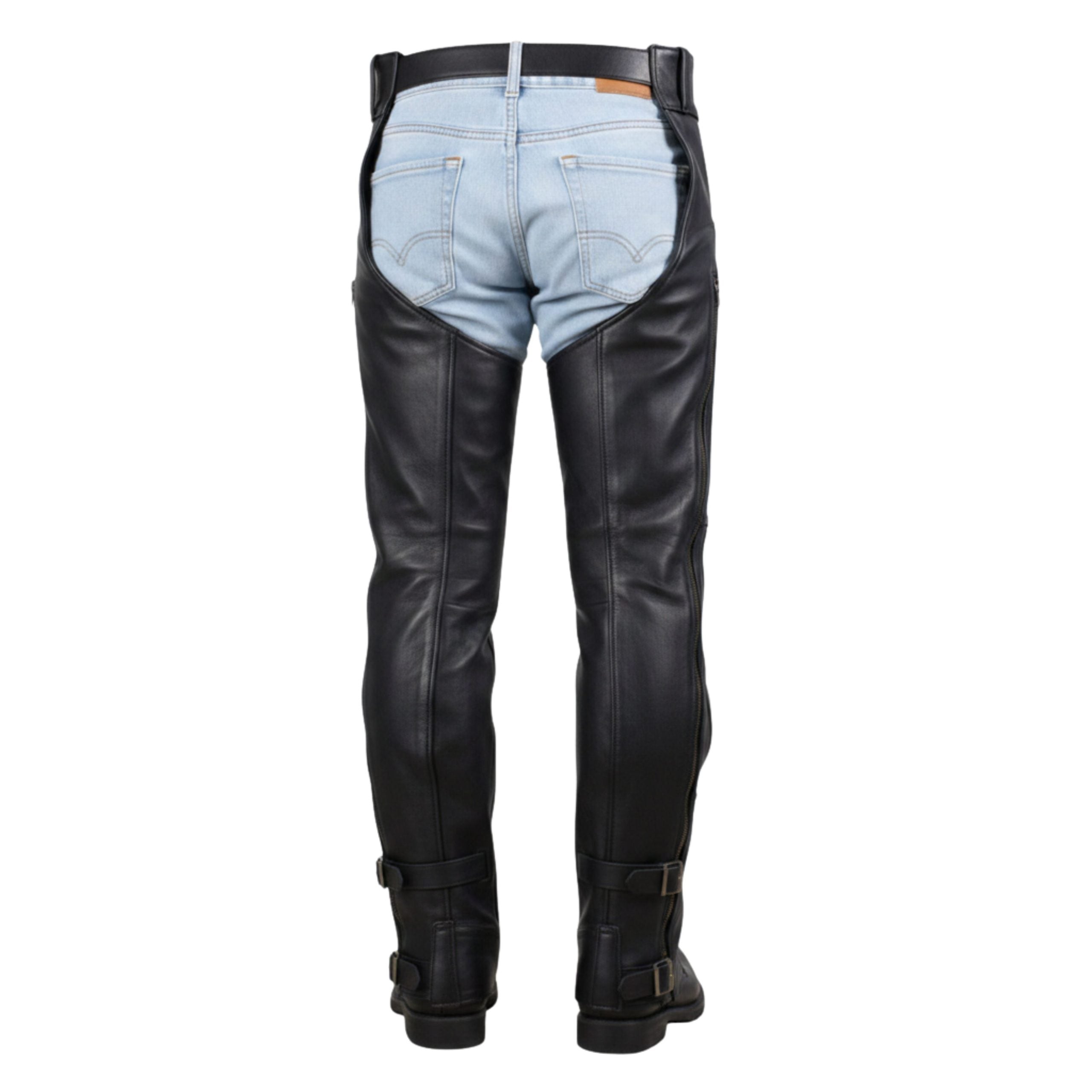 Allstate Men's Genuine Leather Motorcycle Chaps