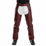 Rraiden Men's Black Leather Motorcycle Chaps