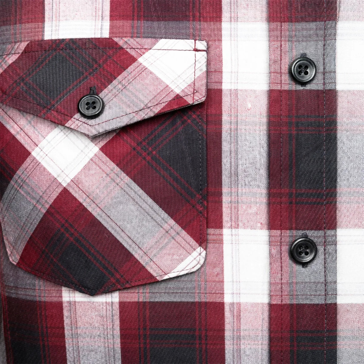 Men's Black & Orange Long Sleeve Cotton Flannel Shirt
