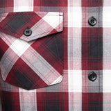 Men's Black & Orange Long Sleeve Cotton Flannel Shirt
