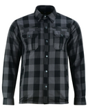 Men's Long Sleeve Motorcycle Flannel Shirt