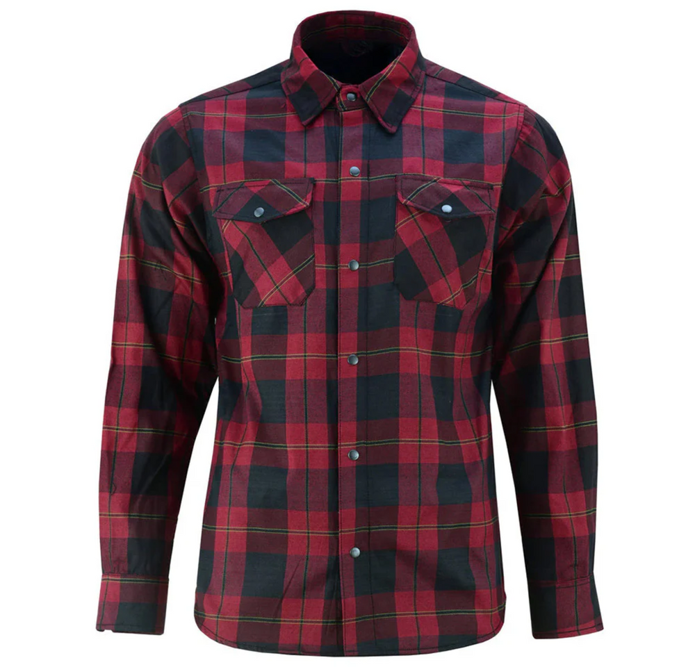 Men's Motorcycle Flannel Shirt – Multipack Options