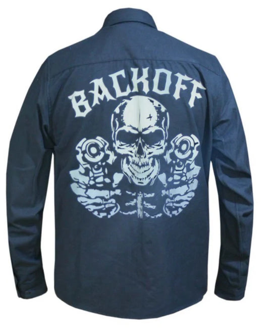 Men's Reflective 2nd Amendment Black & Grey Flannel Shirt