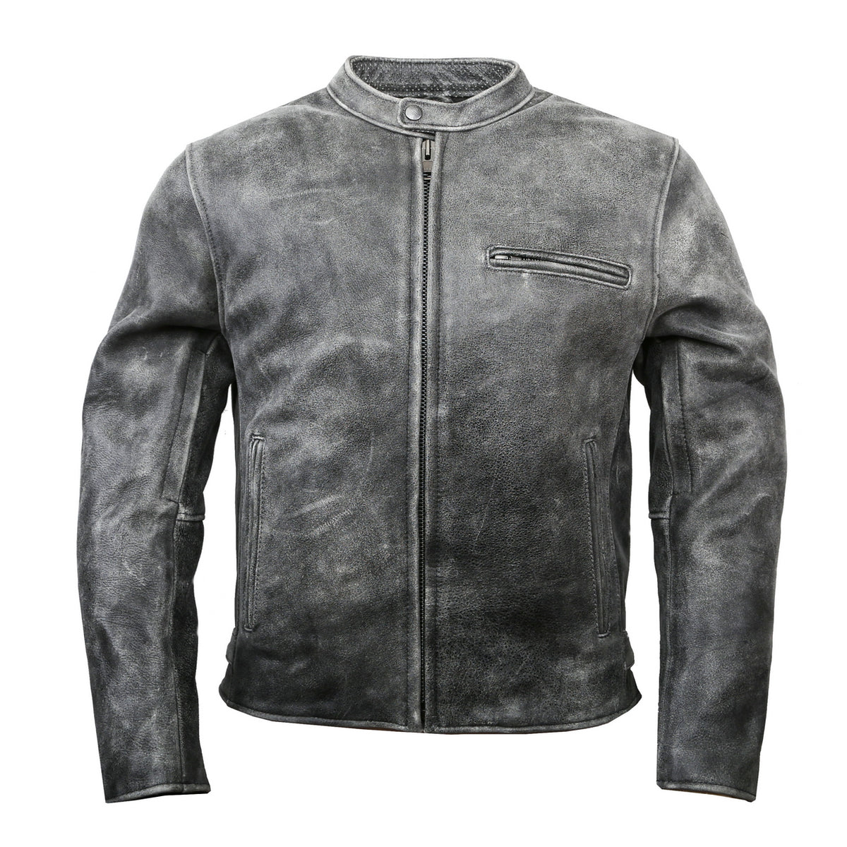 Men’s Black Full Grain Leather Motorcycle Jacket