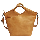 Nash Handmade Genuine Leather Crossbody Bag camel
