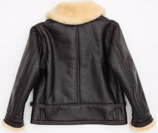 Navy Flight Shearling Leather Jacket