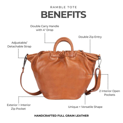 Handmade Genuine Leather Tote Bag Brown