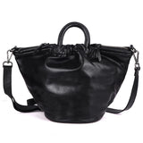 Handmade Genuine Leather Tote Bag Black