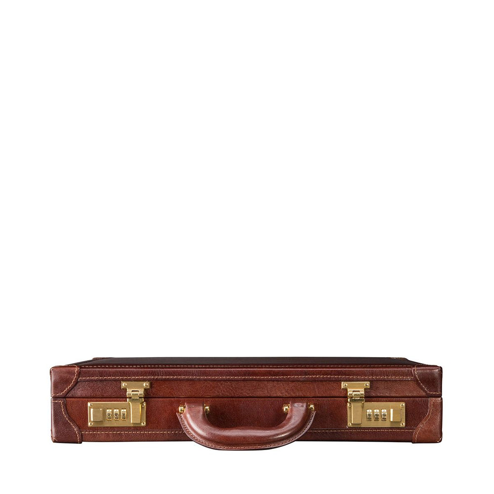 The Vault Handmade Slim Genuine Leather Attaché Case