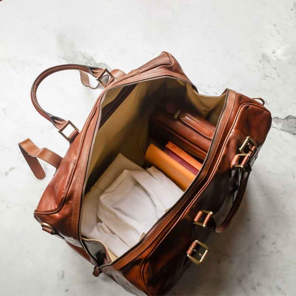 The Voyager Handmade Large Men's Genuine Leather Duffel Bag
