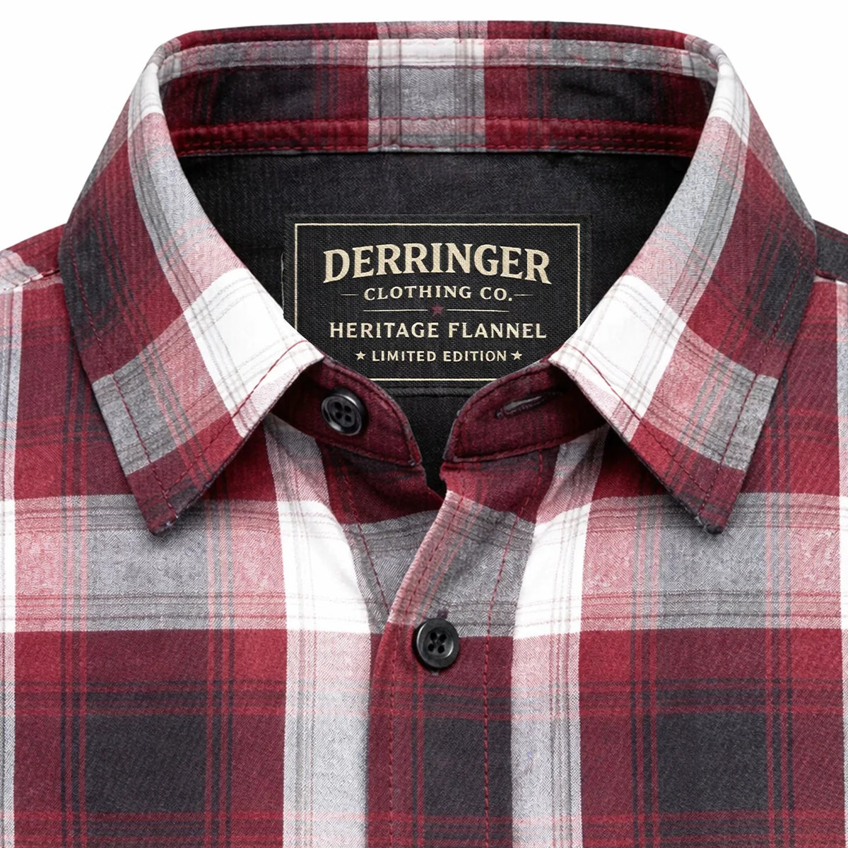 Men's Black & Orange Long Sleeve Cotton Flannel Shirt