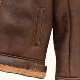 Shearling Genuine Leather Bomber Jacket