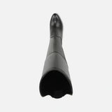 Women's Wide Calf Genuine Leather Knee-High Dress Boots