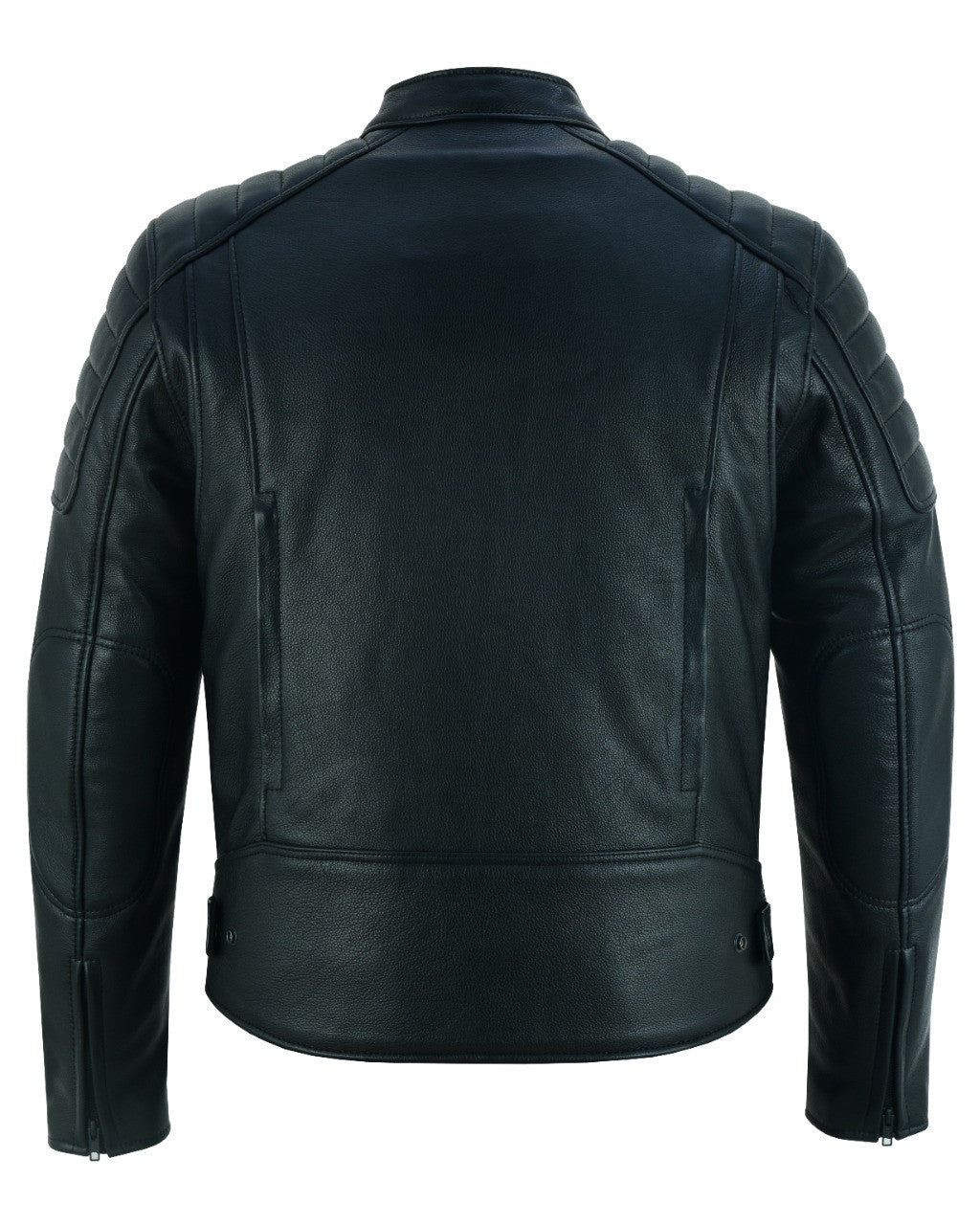 Men’s Leather Motorcycle Jacket All-Season Riding Jacket with Ventilation