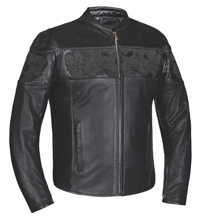 Phantom Men's Premium Genuine Leather Biker Jacket