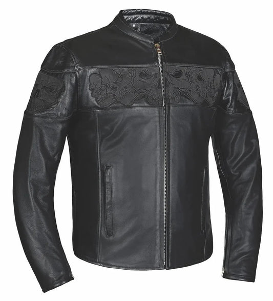 Phantom Men's Premium Genuine Leather Biker Jacket