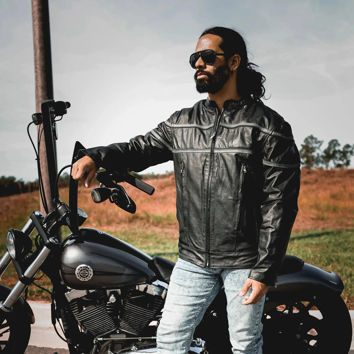 Viper Men's Premium Genuine Leather Biker Jacket