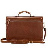Pursuit Handmade 17" Genuine Leather Laptop Briefcase Satchel