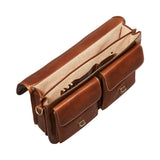 Pursuit Handmade 17" Genuine Leather Laptop Briefcase Satchel